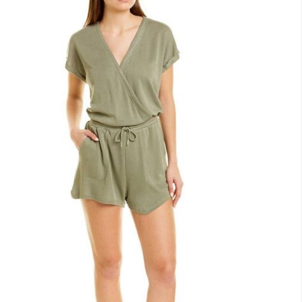 Brand New L Space sleep shorts romper Sage Green
